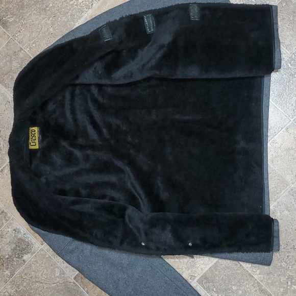 Vintage 1960's Cresco Craftsman Gray Wool Black Faux Fur Collar Peacoat - Picture 12 of 12